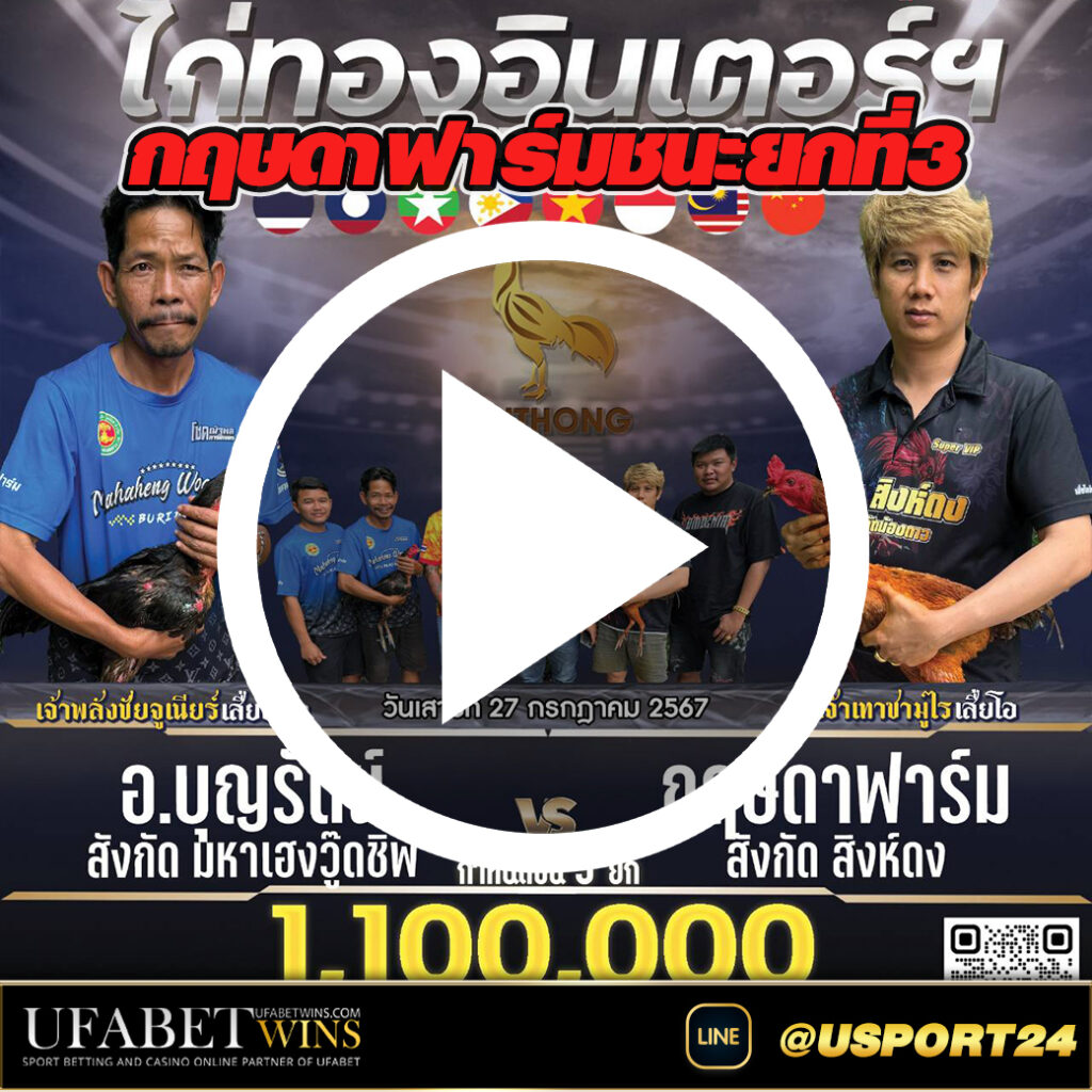 มหาเฮงวู๊ดชิพVSสิงห์ดง สนามไก่ทองอินเตอร์ล่าสุด