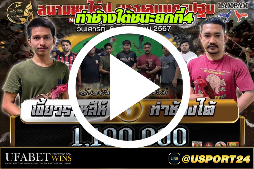 คู่เอกเขี้ยวราชสีห์VSท่าช้างใต้ สนามชนไก่บางเลนล่าสุด