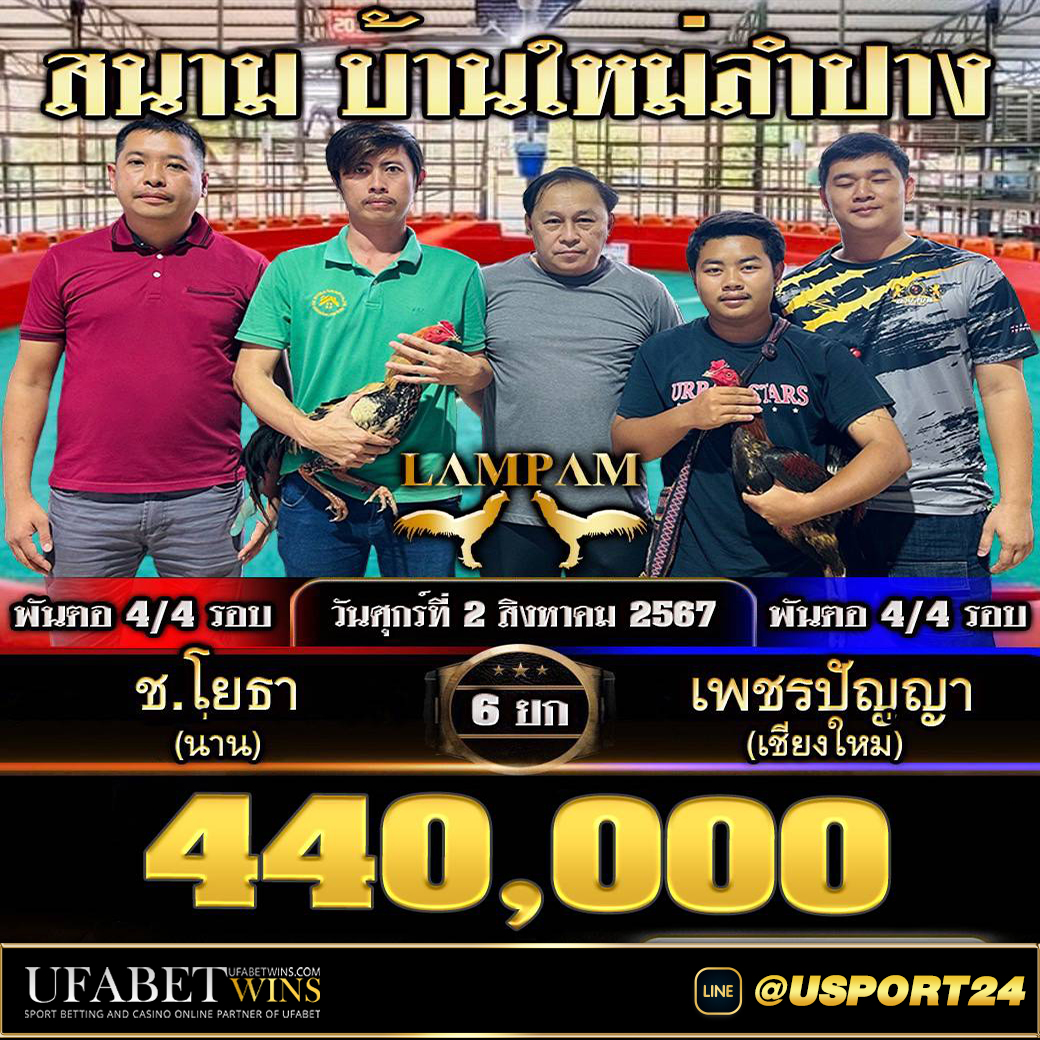 โปรแกรมไก่ชน วันศุกร์ที่2สิงหาคม2567
