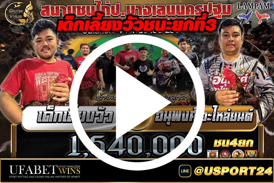 เด็กเลี้ยงวัวVSอนุพงศ์อะไหล่ยนต์ ล่าสุดสนามชนไก่บางเลน