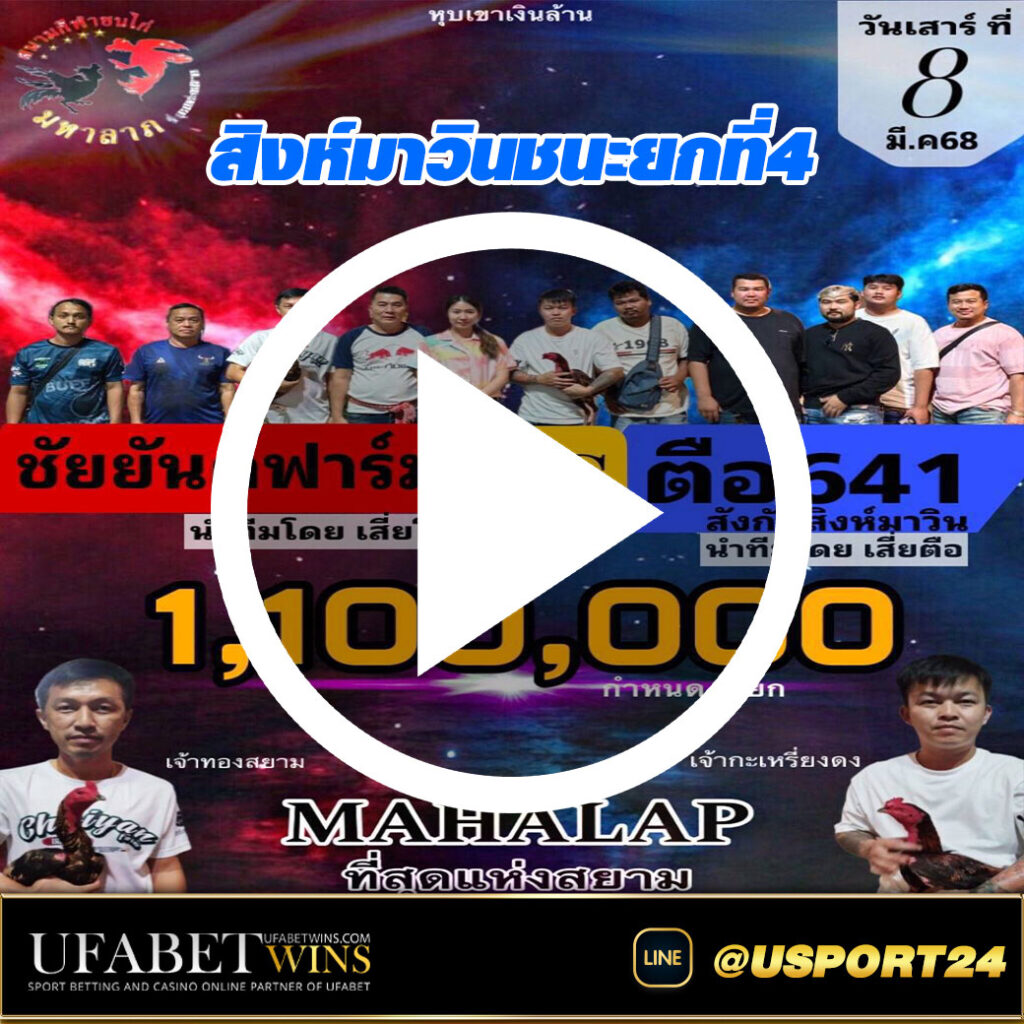 ชัยยันต์ฟาร์มVSสิงห์มาวิน ล่าสุดที่สนามชนไก่มหาลาภ
