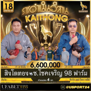 สนามไก่ทองอินเตอร์วันอาทิตย์ที่18มกราคม2569